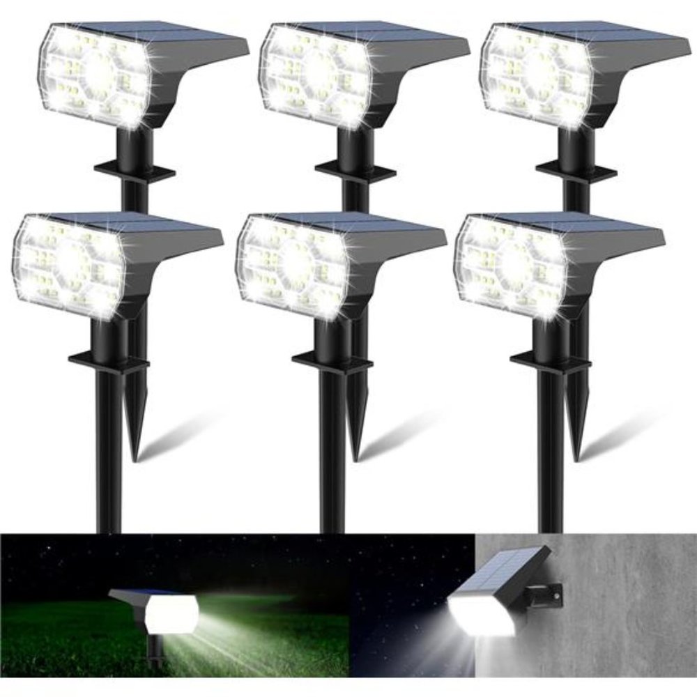 Solar Spot Lights Outdoor Waterproof, 3 Lighting Modes Solar Landscape Lights
